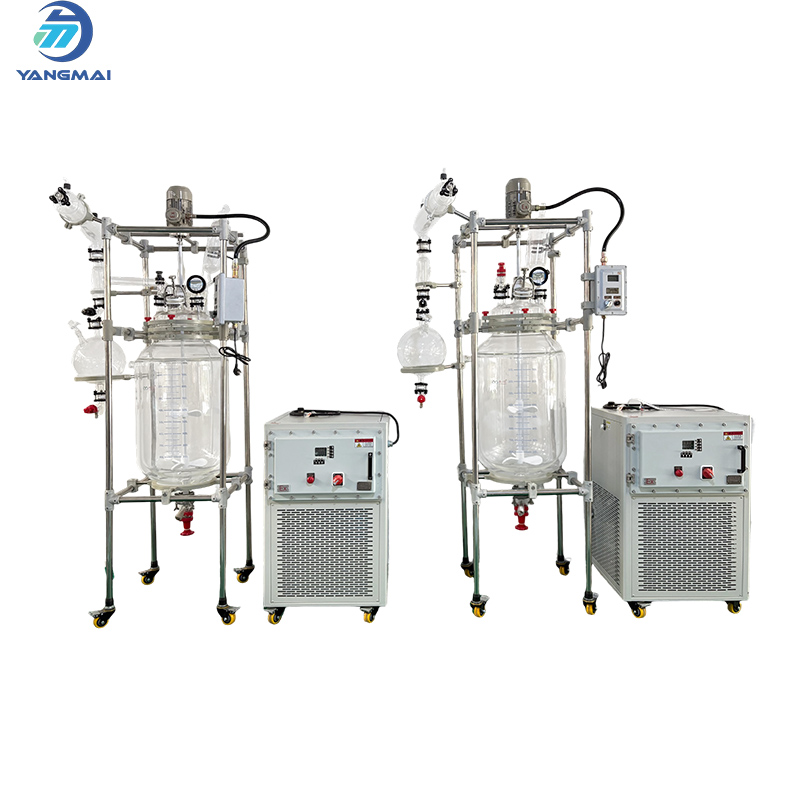 100 Double Layer Glass Reactor with Heating Machine
