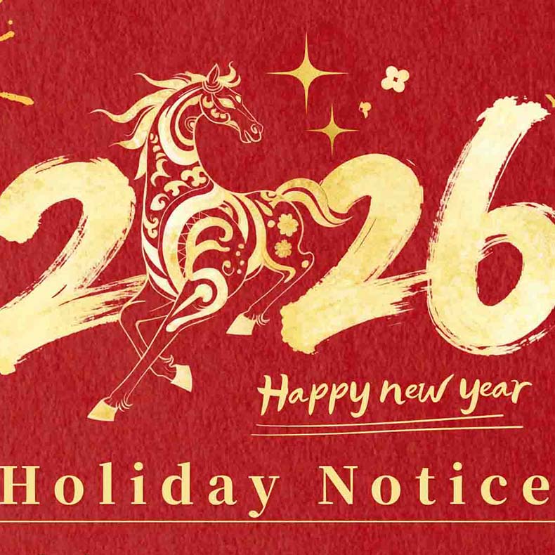 2026 Chinese New Year Holiday Notice